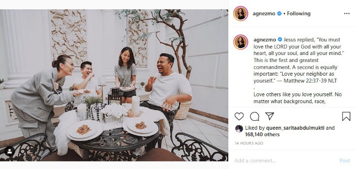 Tunjukkan Toleransi, Agnez Mo Ucapkan Selamat Berbuka Puasa ke Kaum Muslim