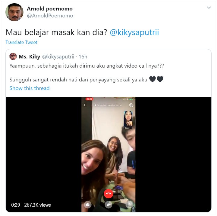 Chef Arnold Tanggapi Kiky Saputri yang Pamer Ditelepon Nia Ramadhani, Ingin Gabung Girlsquad?