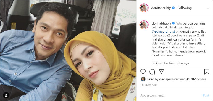 Donita Cerita Momen Pertama Berhijab, Mewek Saat Tahu Respons Adi Nugroho