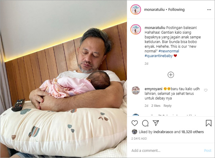 Mona Ratuliu Tertidur Sambil Pangku Anak, Indra Brasco Salfok dengan Wajah Cantiknya