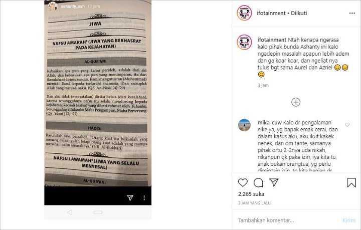 Ashanty Unggah Ayat Suci