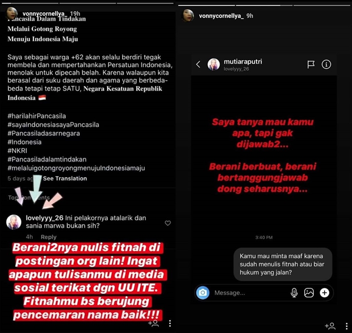 Vonny Cornelia Ngamuk Ditanya Soal Isu Pelakor Rumah Tangga Atalarik Syah - Tsania Marwa