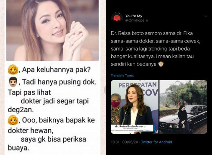 Dipercaya Jadi Jubir COVID-19, Meme Kocak Dokter Reisa Broto Asmoro Bertebaran