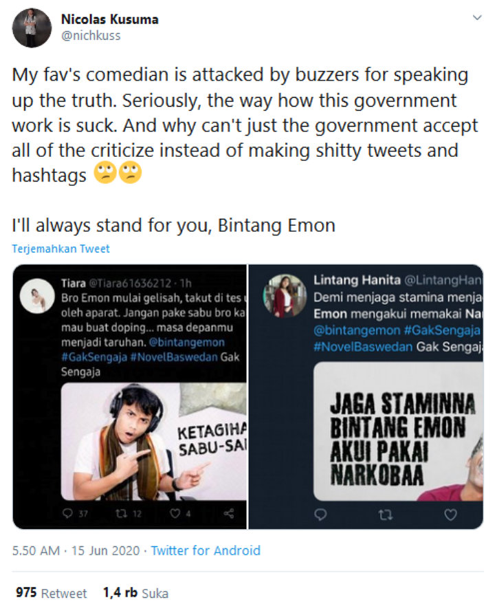 Bintang Emon Difitnah Buzzer