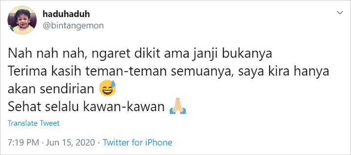 Tak Menyangka Terima Banyak Dukungan, Ini Ucapan Terima Kasih Bintang Emon
