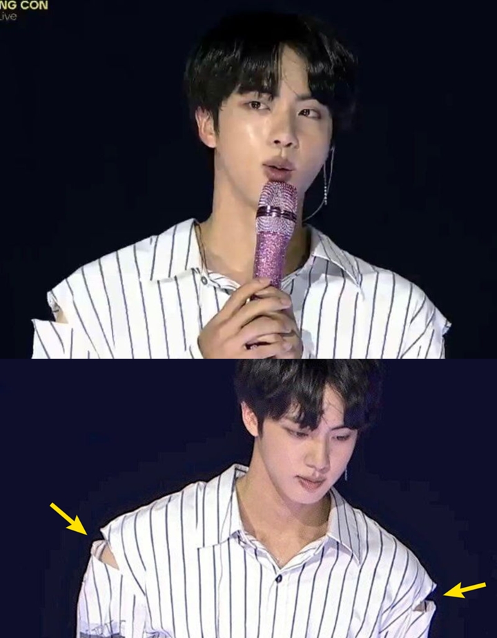 Kemeja \'Bang Bang Con\' Jin BTS Mendadak Robek di Bagian Tertentu Diduga Gara-Gara Ini 2
