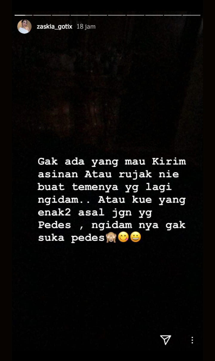 Zaskia Gotik Ngidam Makanan ini