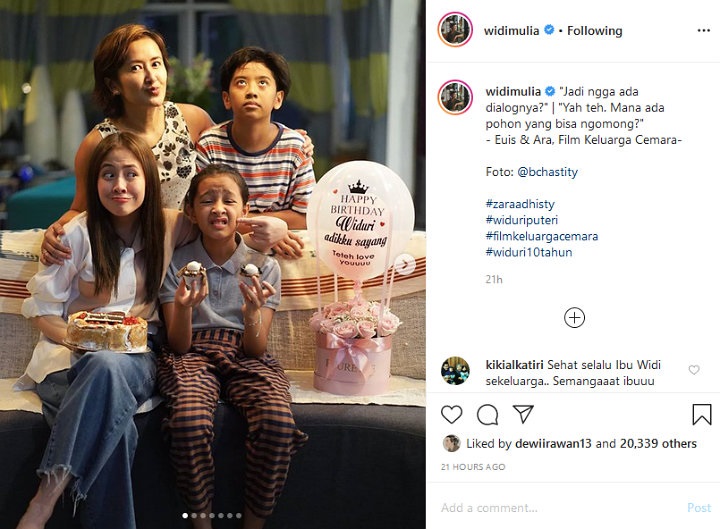 Adhisty Zara Beri Kejutan Manis di Ulang Tahun ke-10 Putri Dwi Sasono-Widi Mulia