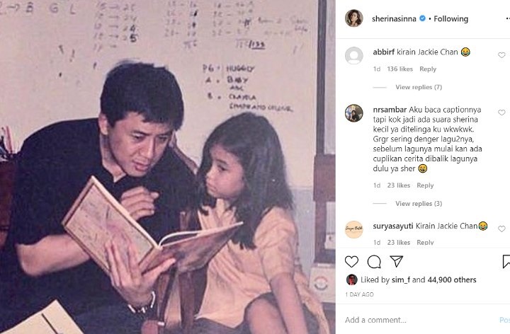 Sherina Pajang Foto Lawas Triawan Munaf, Netizen Salah Fokus Dikira Jackie Chan