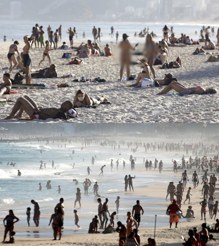 Pengunjung Pantai di Brasil
