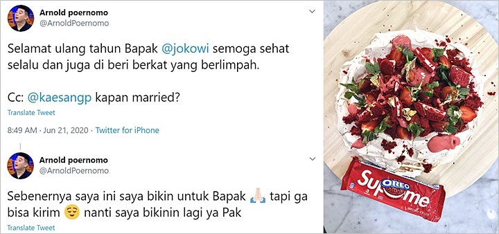 Habiskan Belasan Juta, Begini Penampakan Kue Ulang Tahun Oreo Supreme Ala Chef Arnold untuk Jokowi