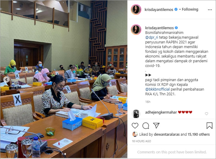 Krisdayanti Pamer Foto Saat Bekerja, Kursi di Ruang DPR Jadi Sorotan