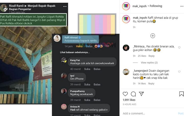 Chat Raffi Ahmad Diminta Ronda Malam