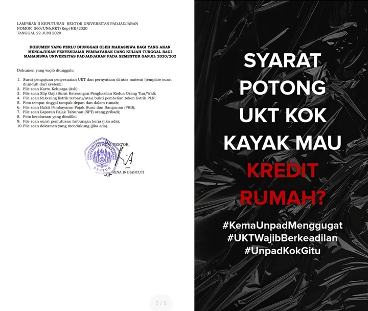 Syarat Keringanan UKT Disebut Mirip Pengajuan Kredit Rumah, Tagar \'Unpad Kok Gitu\' Jadi Trending