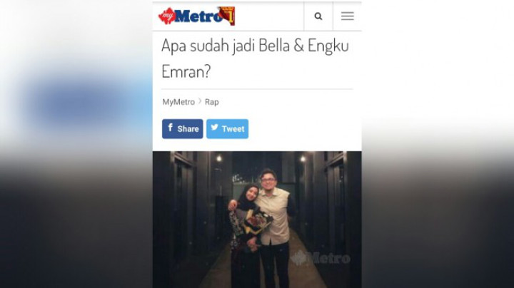 Bukan Cuma di Indonesia, Kabar Perceraian Laudya Cynthia Bella-Engku Emran Juga Menghebohkan Malaysia