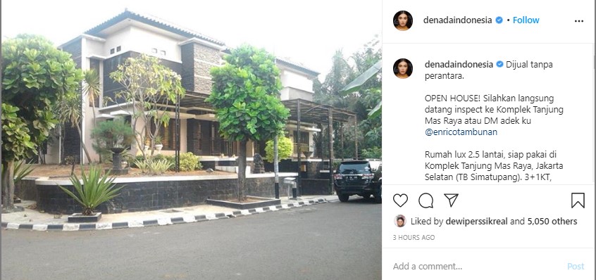 Usai Curhat Soal Pengobatan Putrinya, Denada Kini Posting Foto Jual Rumah