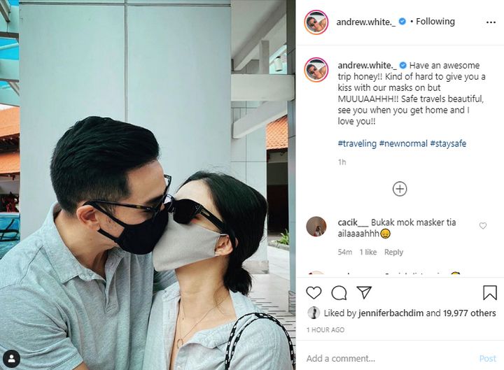 Andrew White dan Nana Mirdad Ciuman Bibir