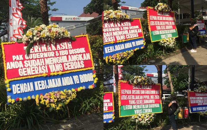 Persoalan PPDB DKI, Kantor Anies Baswedan \'Banjir\' Karangan Bunga Kekecewaan