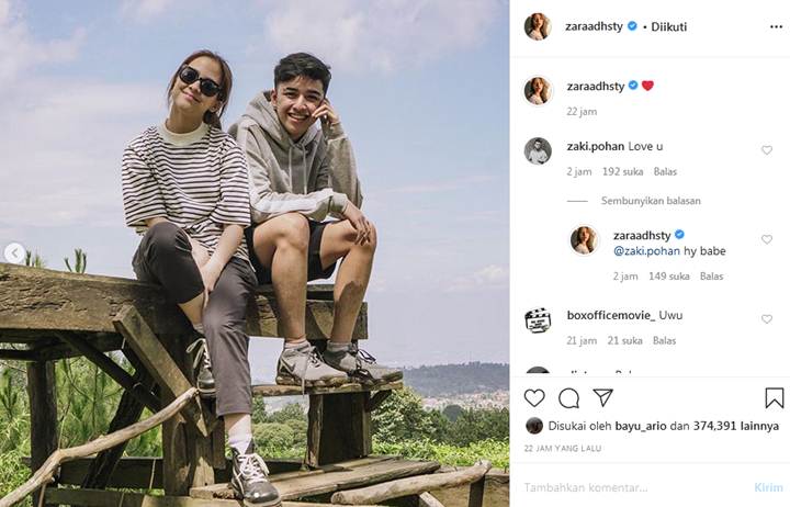 Momen Liburan Adhisty Zara dan Pacar Bikin Gemas