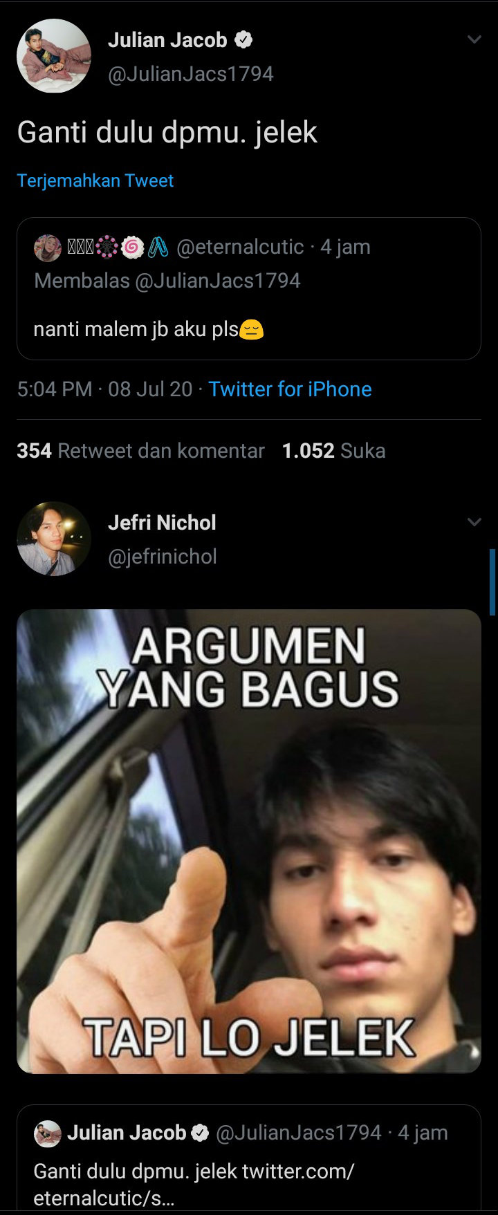 Fakta di Balik Julian Jacob Sebut DP Netizen Jelek Terungkap, Jefri Nichol Ikutan Negur