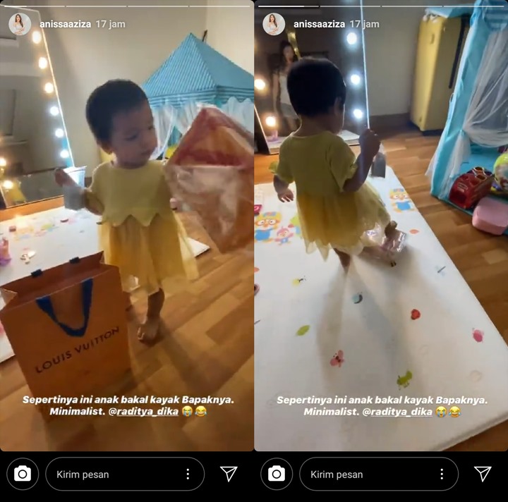Bikin Nyesek, Putri Raditya Dika Dapat Bingkisan Louis Vuitton Malah Diinjak-injak