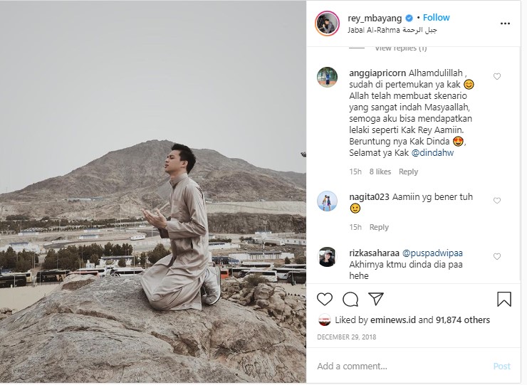 Resmi Nikahi Dinda Hauw, Doa Rey Mbayang Dua Tahun Lalu Jadi Sorotan