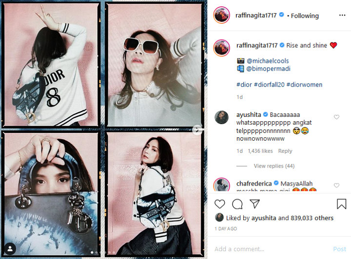 Nagita Slavina Pemotretan Cantik Serba Dior, Komentar Gak Nyambung Ayushita Disorot