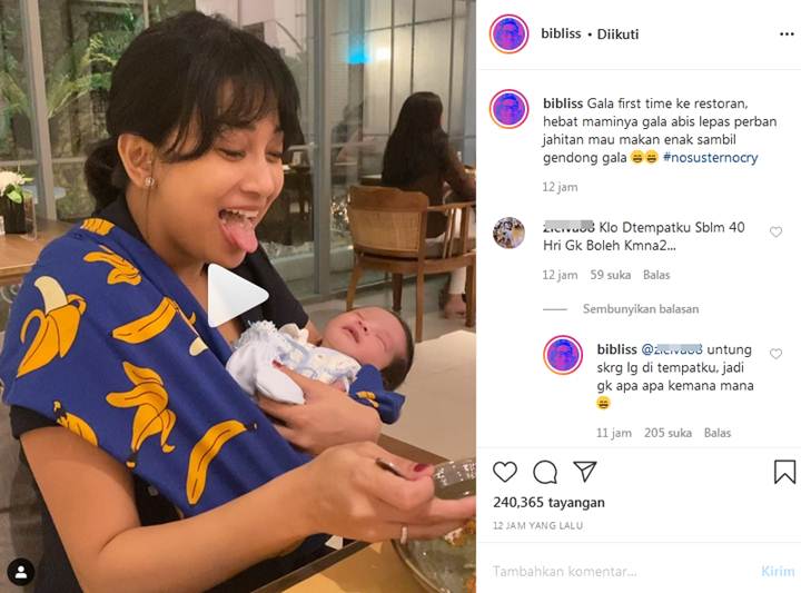 Vanessa Angel Ajak Bayinya ke Restoran Diingatkan Mitos 40 Hari