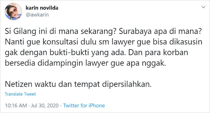Awkarin Bakal Siapkan Lawyer untuk Bela Korban \'Fetish Kain Jarik\' Gilang