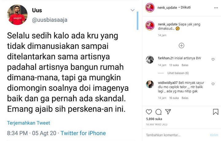 Uus Mendadak Sindir Artis Terkenal Punya Imej Baik Justru Telantarkan Kru, Siapa?
