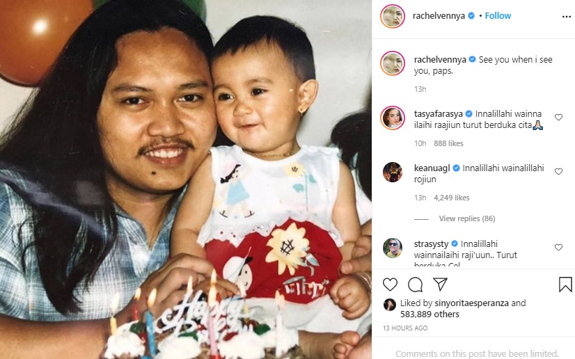 Ayah Rachel Vennya Meninggal Dunia, Sederet Selebgram Ini Sampaikan Ungkapan Duka