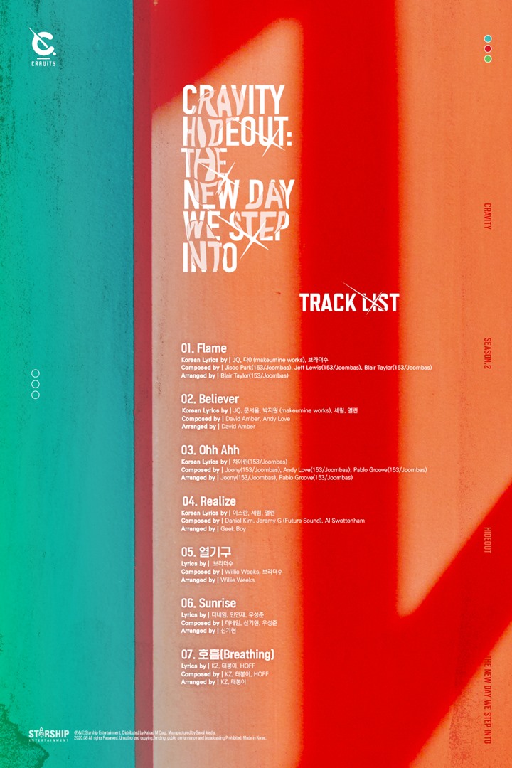 CRAVITY Ungkap Tracklist Lengkap Untuk Album Comeback \'Hideout: The New Day We Step Into\'