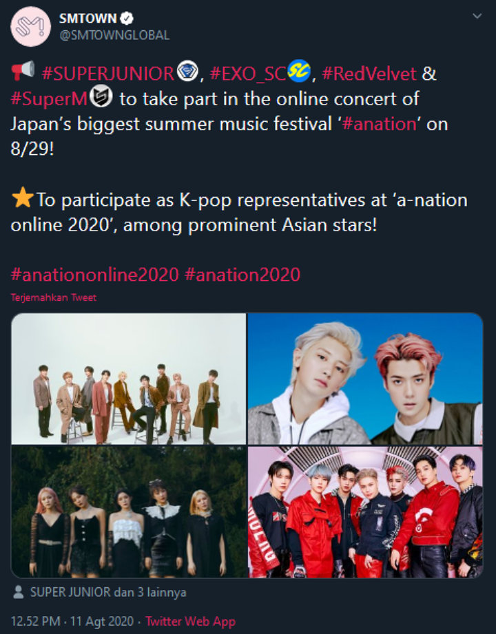 SM Entertainment Umumkan Lineup Konser \'a-nation\', Fans EXO Ngamuk Gara-Gara Ini
