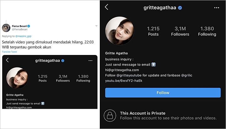 Fiersa Besari Pantau Instagram Gritte Agatha Usai Promosikan RUU Cipta Kerja