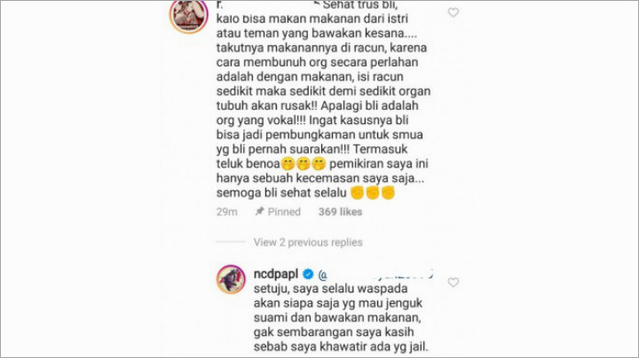 Sering Ceplas-Ceplos Suarakan Isu Sosial, Nora Alexandra Jadi Khawatir Jerinx Diracun Di Penjara