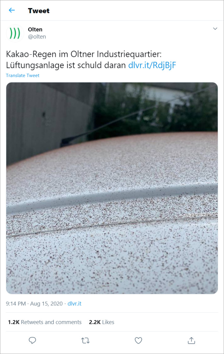 Viral Hujan Bubuk Coklat di Swiss, Ini Penjelasannya