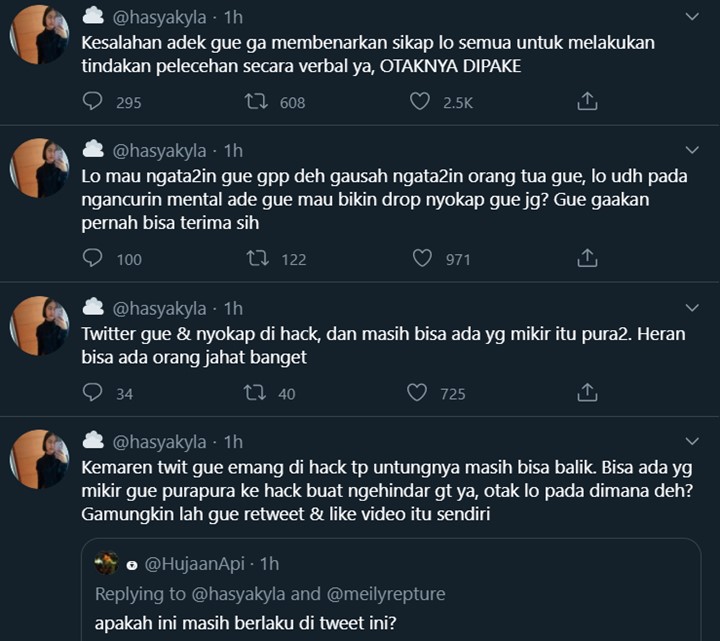 Balik Main Twitter, Haysa Kyla Ngamuk Lihat Adhisty Zara dan Sang Ibunda Dibully