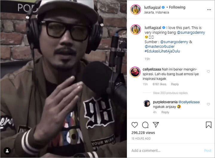 Posting Video Menginspirasi dari Denny Sumargo, Lutfi Agizal Malah Banjir Hujatan