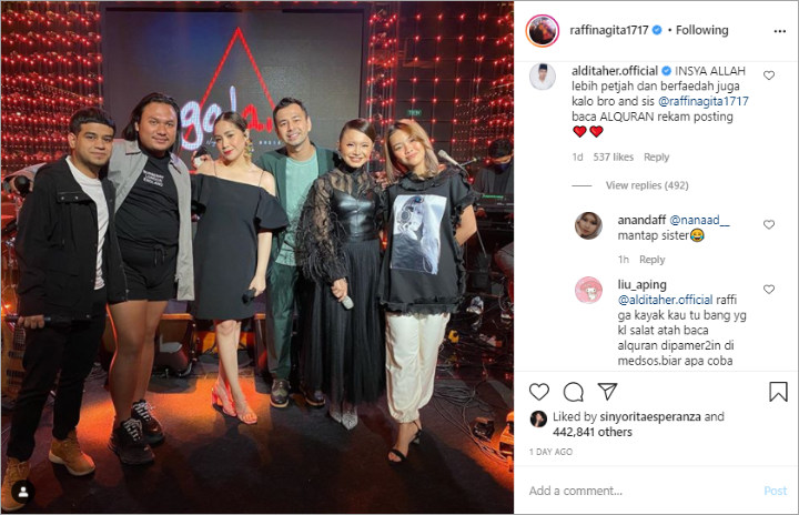Aldi Taher Dicibir Pansos Saat Ingatkan Raffi Ahmad Untuk Bikin Pengajian