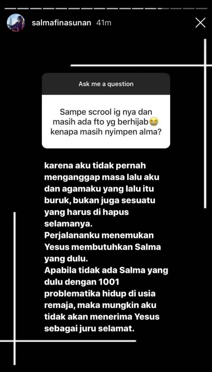 Begini Jawaban Salmafina Saat Ditanya Masih Simpan Foto Berhijab Usai Pajang Potret Seksi