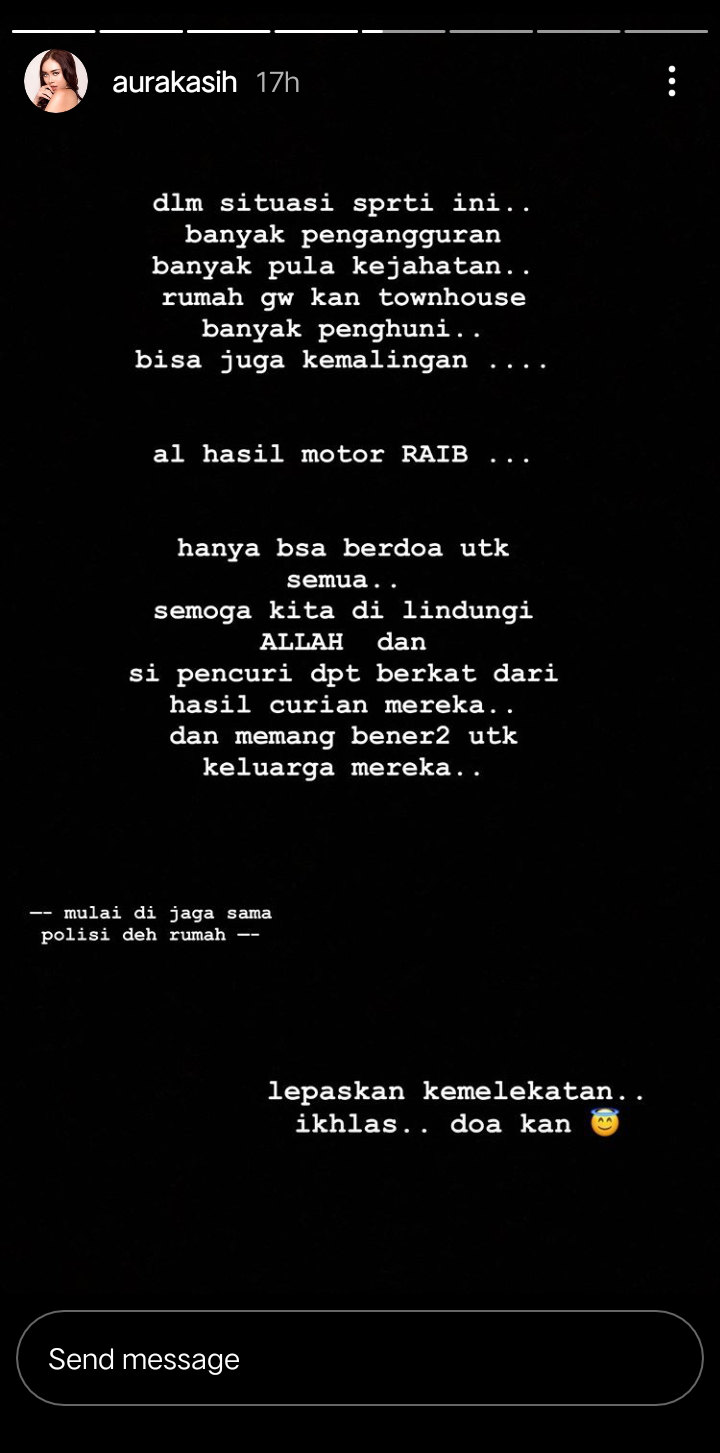 Rumah Aura Kasih Dijaga Polisi Karena Insiden Pencurian Motor, Tak Marah dan Malah Doakan Pelaku