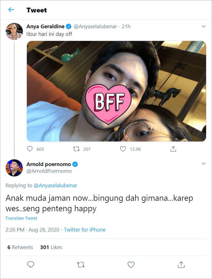 Anya Geraldine Kembali Mesra Bareng Ovi, Chef Arnold: Anak Muda Jaman Now