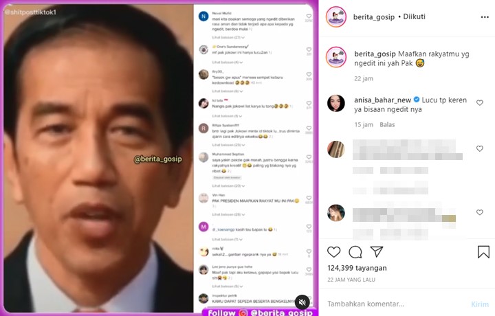 Annisa Bahar Komentari Video Presiden Jokowi \'Nyanyikan\' Lagu \'Mipan Zuzuzu\'