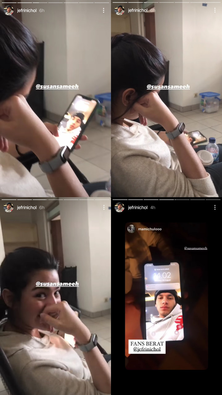Bucin Abis, Susan Sameh Malu-malu Ketahuan Jadikan Foto Jefri Nichol Sebagai Walpaper HP