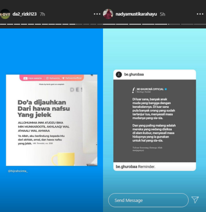 Rizki DA Berdoa Agar Terhindar dari Hawa Nafsu Jelek, Nadya Sindir Soal Kenakalan Suami?