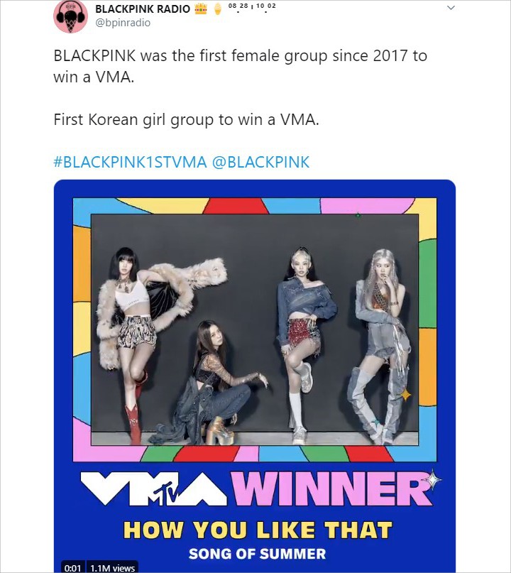 MTV VMA 2020: BLACKPINK Raih Pengghargaan Best Summer Song Lewat \'How You Like That\'