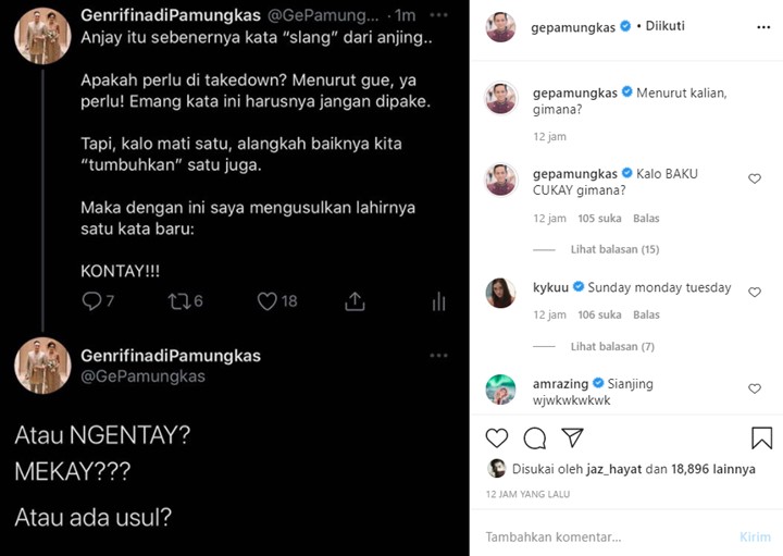 Ge Pamungkas Ikut Bahas Kata Anjay, Fakta Pernah Nongkrong Bareng Lutfi Agizal Disorot