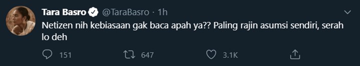 Tara Basro Beri Penjelasan Setelah Dikritik Karena Tak Percaya COVID-19