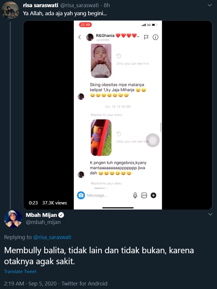 Bayi Risa Saraswati Kembali Dikomentari Tak Pantas, Mbah Mijan: Otaknya Sakit