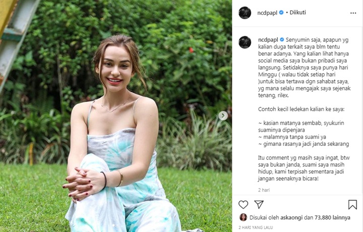 \'Ditinggal\' Jerinx SID, Nora Alexandra Tegas Tolak Disebut Janda